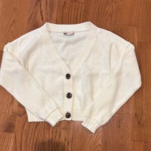 SO Junior’s Off-White Button-Up Cardigan XS